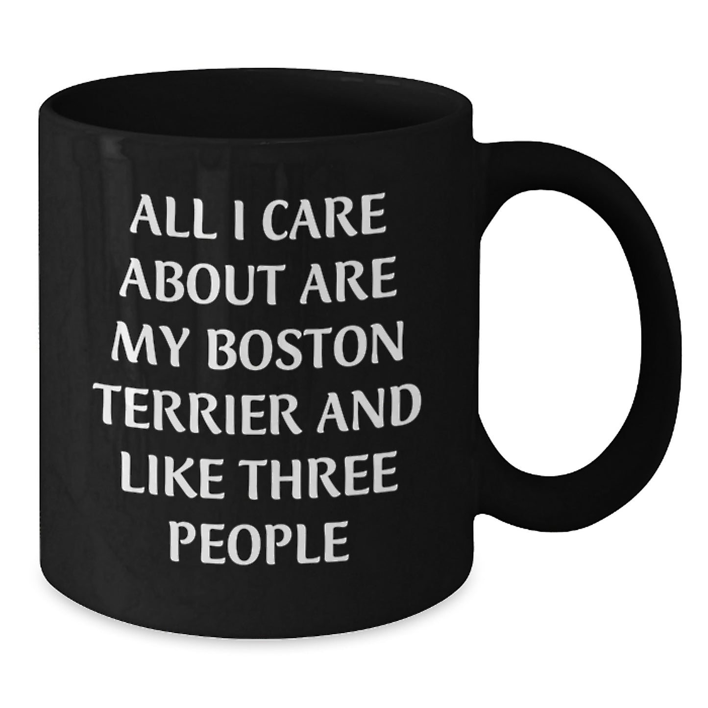 Boston Terrier Dog Lover's Funny Quote Coffee Mug, Gifts from Friends, Gifts for Boston Terrier Dog Enthusiasts, Black Coffee Mug, Birthday Unique Gifts - Additional