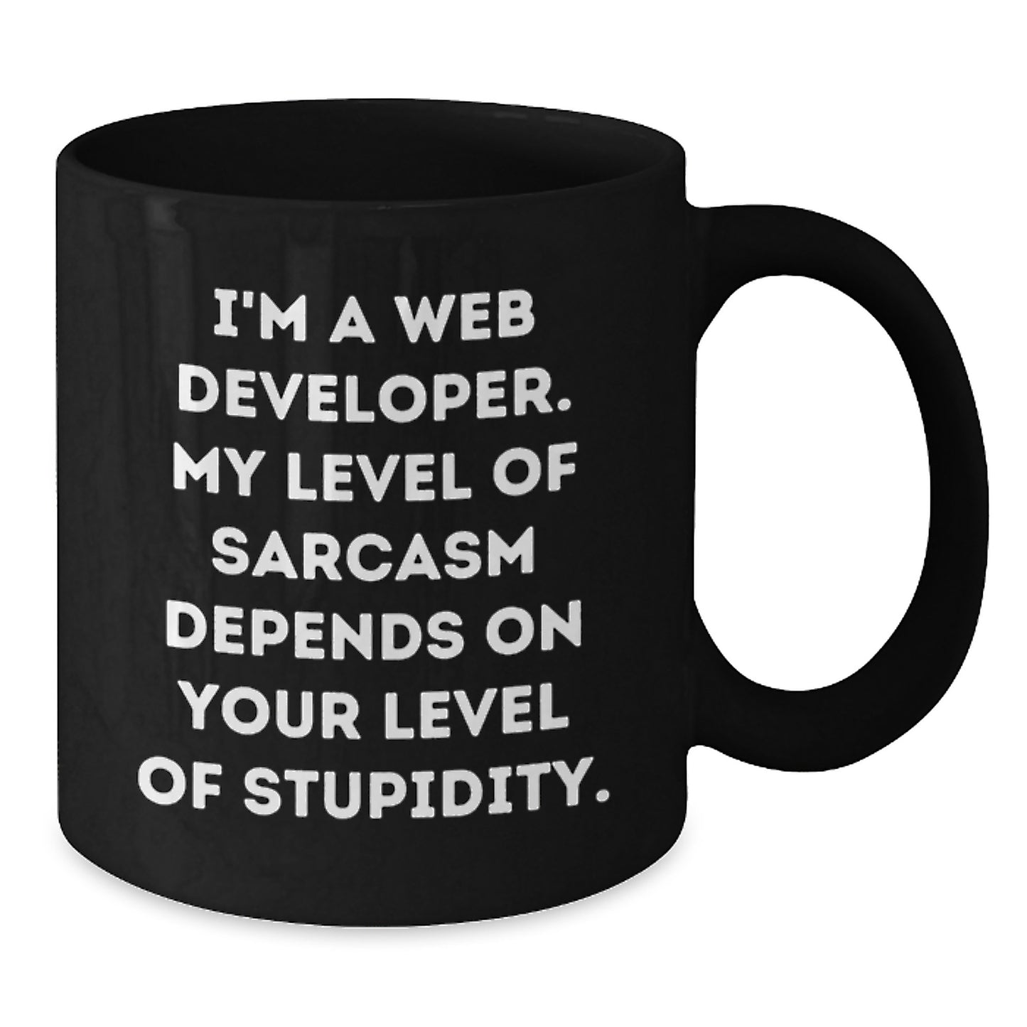 Web Developer Humor Funny Sarcasm Birthday Unique Gifts for Coworkers from Friends Unique Black Coffee Mug - Additional