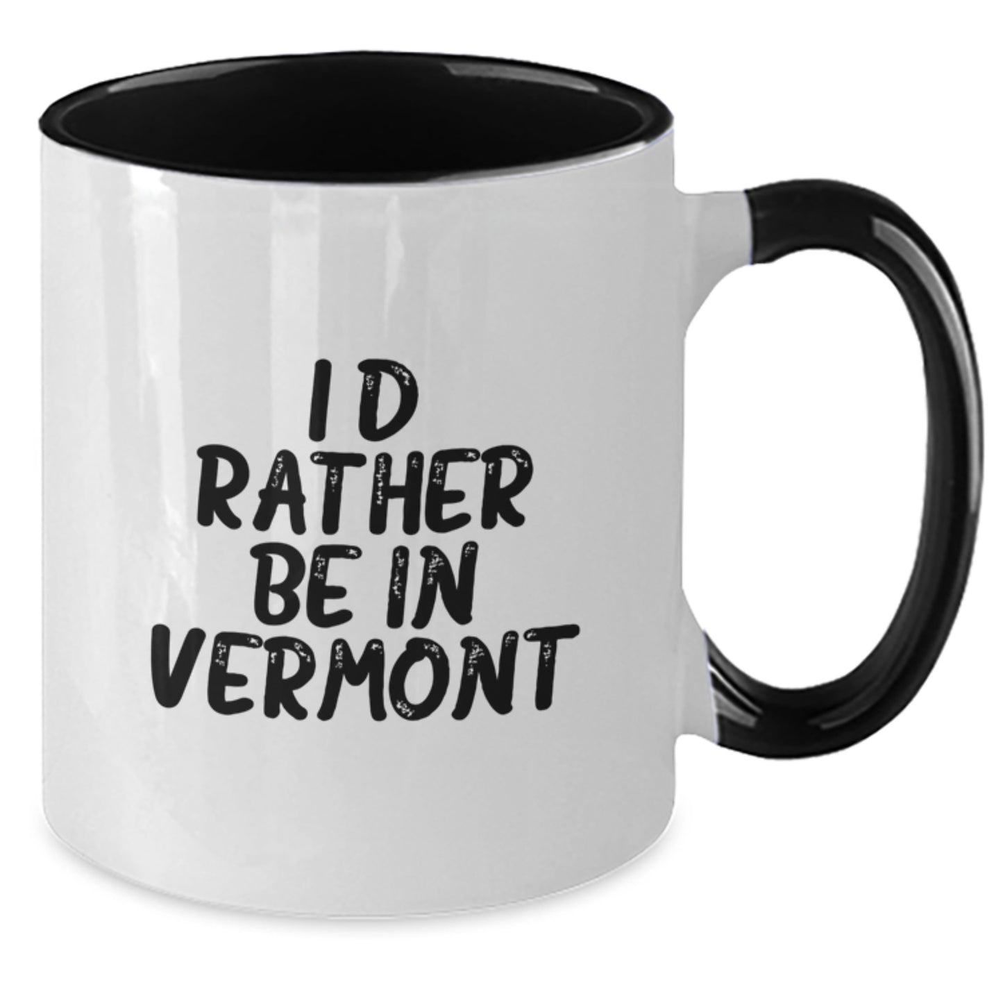 Vermont Lovers I'd Rather Be In Vermont Funny Two Tone Coffee Mug Gifts from Friends to Family Birthday - Additional