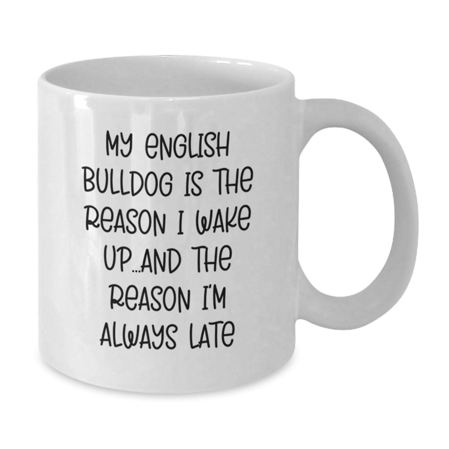 Funny English Bulldog Gifts, White Coffee Mug, Birthday Unique Presents from Friends to Family - Additional