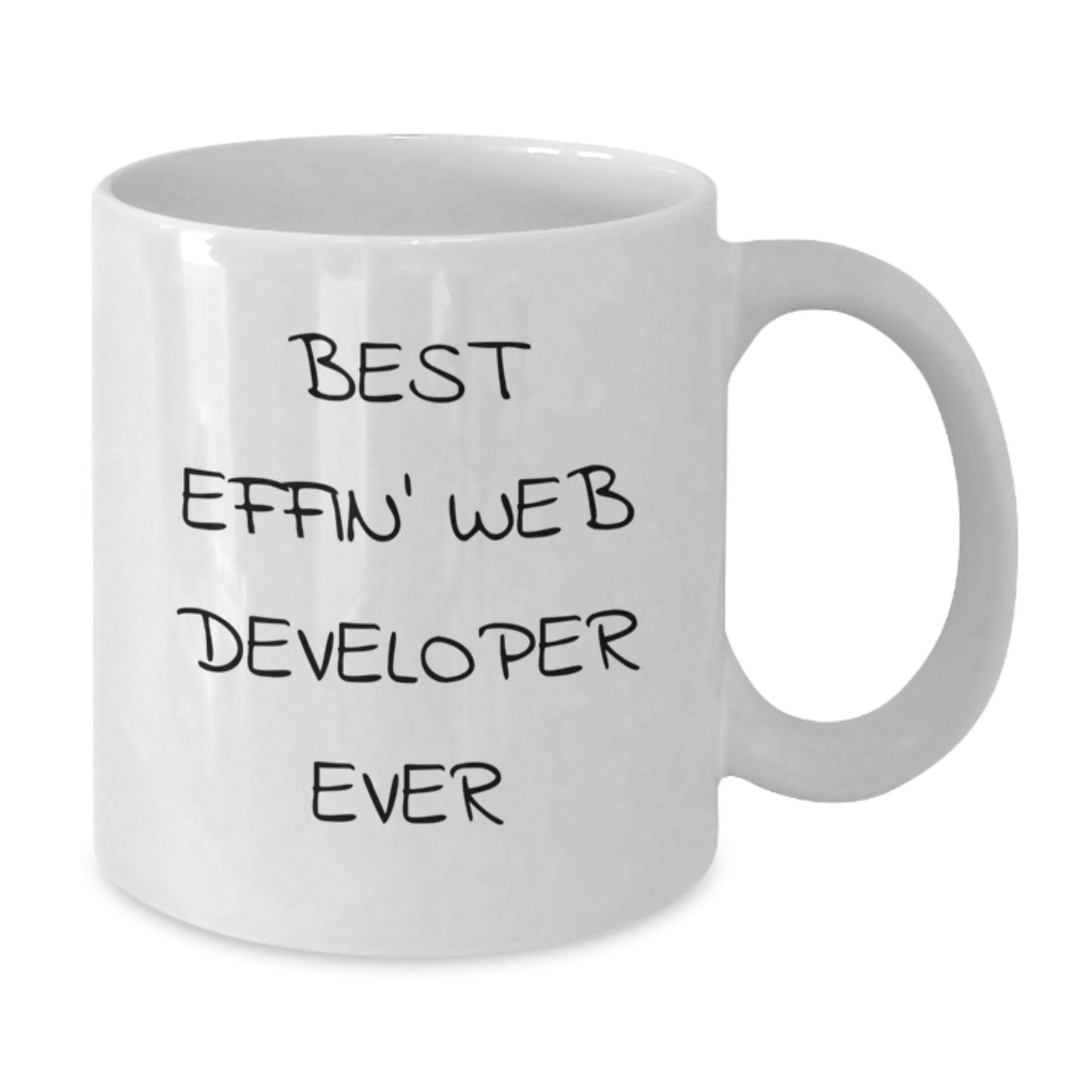 Web Developer White Coffee Mug, Funny Best Effin' Mugs for Web Developers, Gifts from Friends to Web Developers, Christmas Unique - Additional