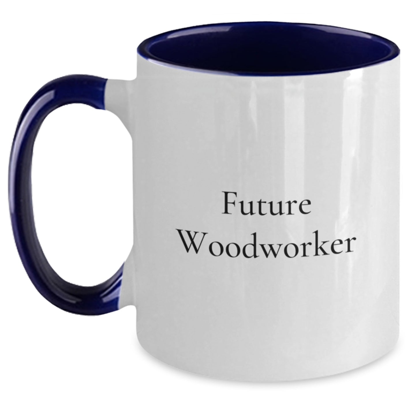 Woodworker Gifts from Friends, Funny Future Woodworker Two Tone Coffee Mug, Graduation Unique Gifts for Him - Main