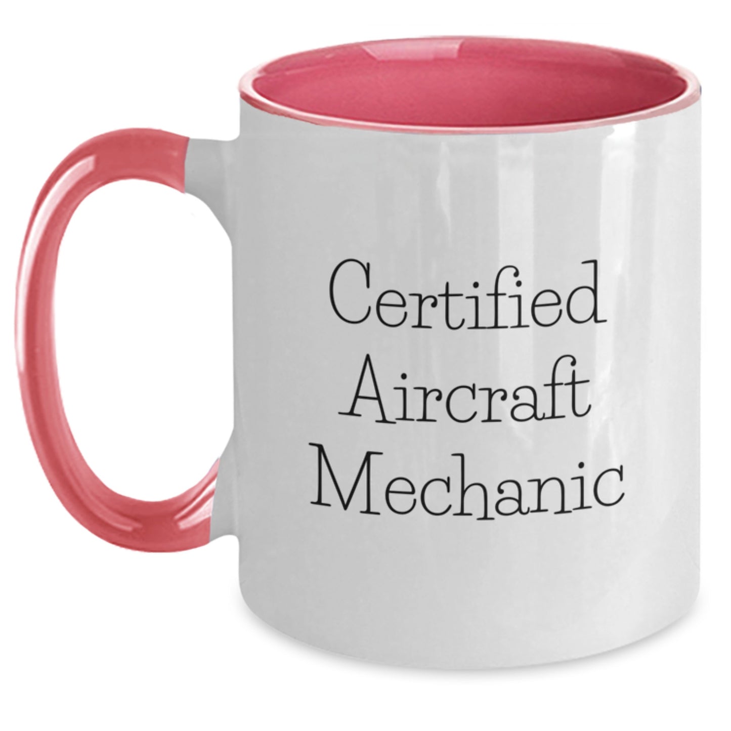 Aircraft Mechanic Funny Gifts for Graduation Two Tone Coffee Mug from Friends - Main