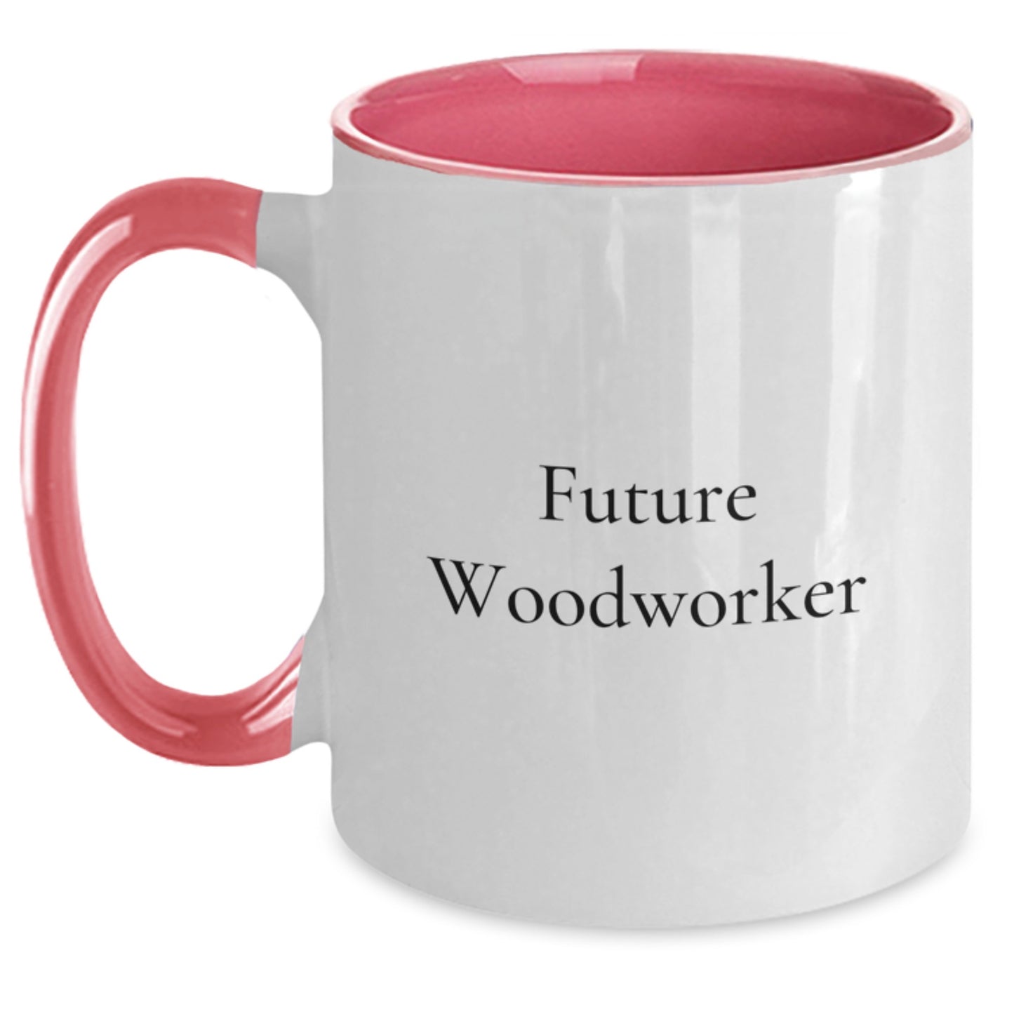 Woodworker Gifts from Friends, Funny Future Woodworker Two Tone Coffee Mug, Graduation Unique Gifts for Him - Main