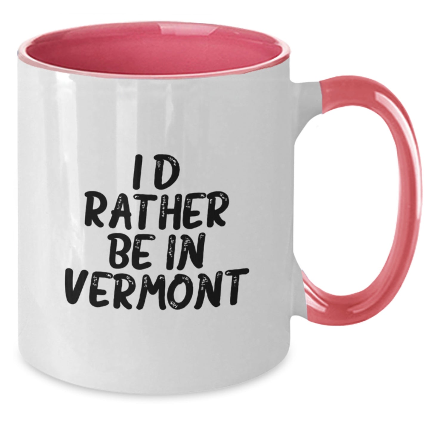 Vermont Lovers I'd Rather Be In Vermont Funny Two Tone Coffee Mug Gifts from Friends to Family Birthday - Additional