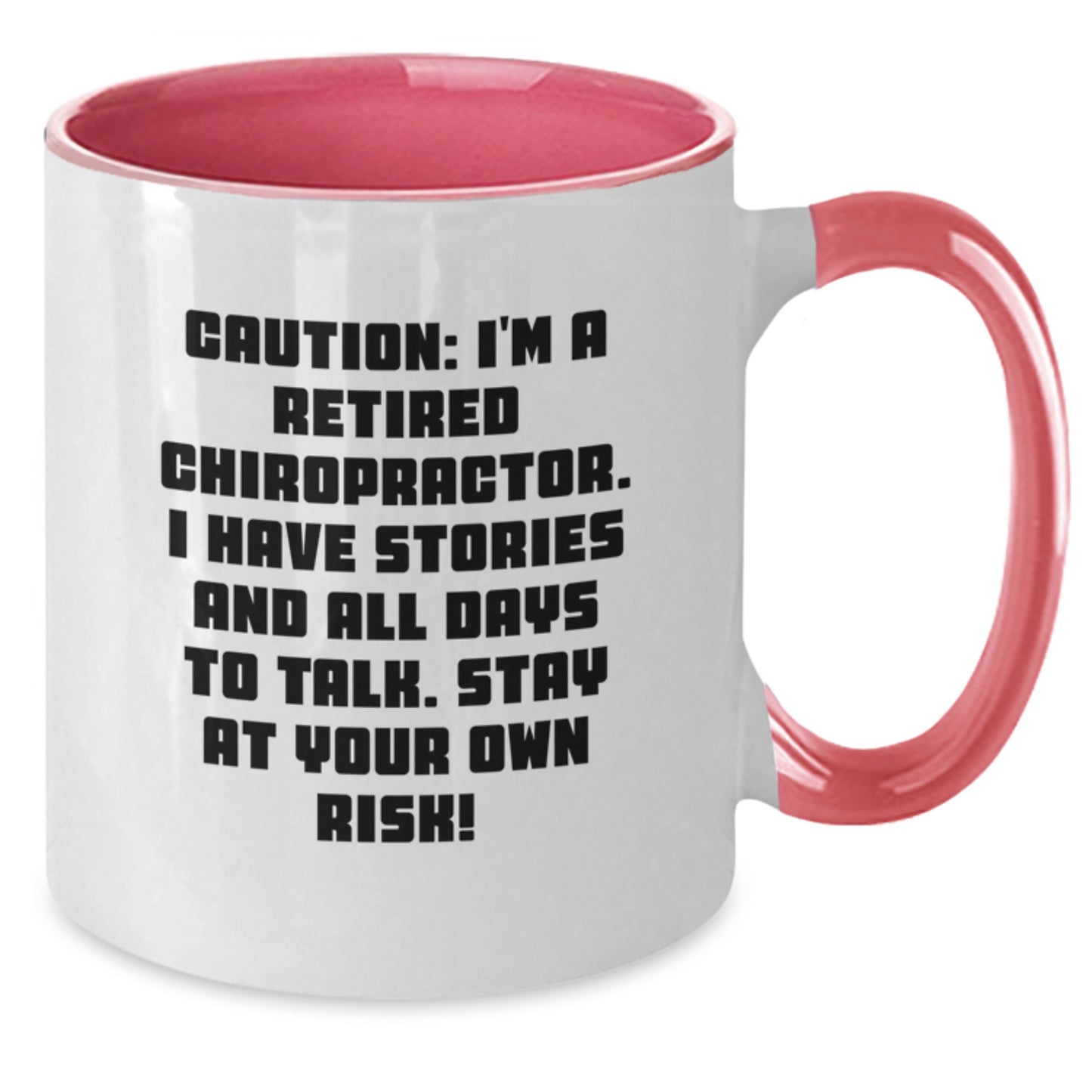 Chiropractor Humor Graduation Unique Gifts from Men to Chiropractor, Funny Quote Two Tone Coffee Mug, 11oz, Microwave and Dishwasher Safe - Additional