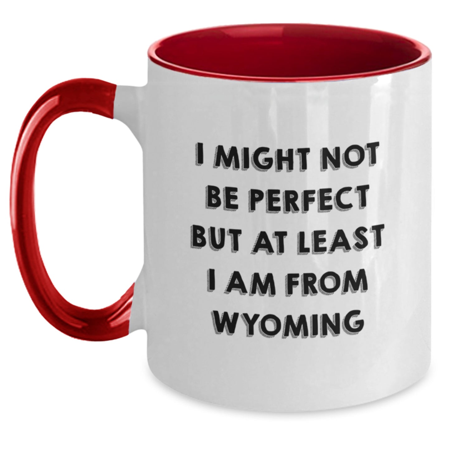 Wyoming Inspired Two Tone Coffee Mug, Funny Quote Gift from Wyoming, Unique Graduation Gift for Men Women Friends Family - Main