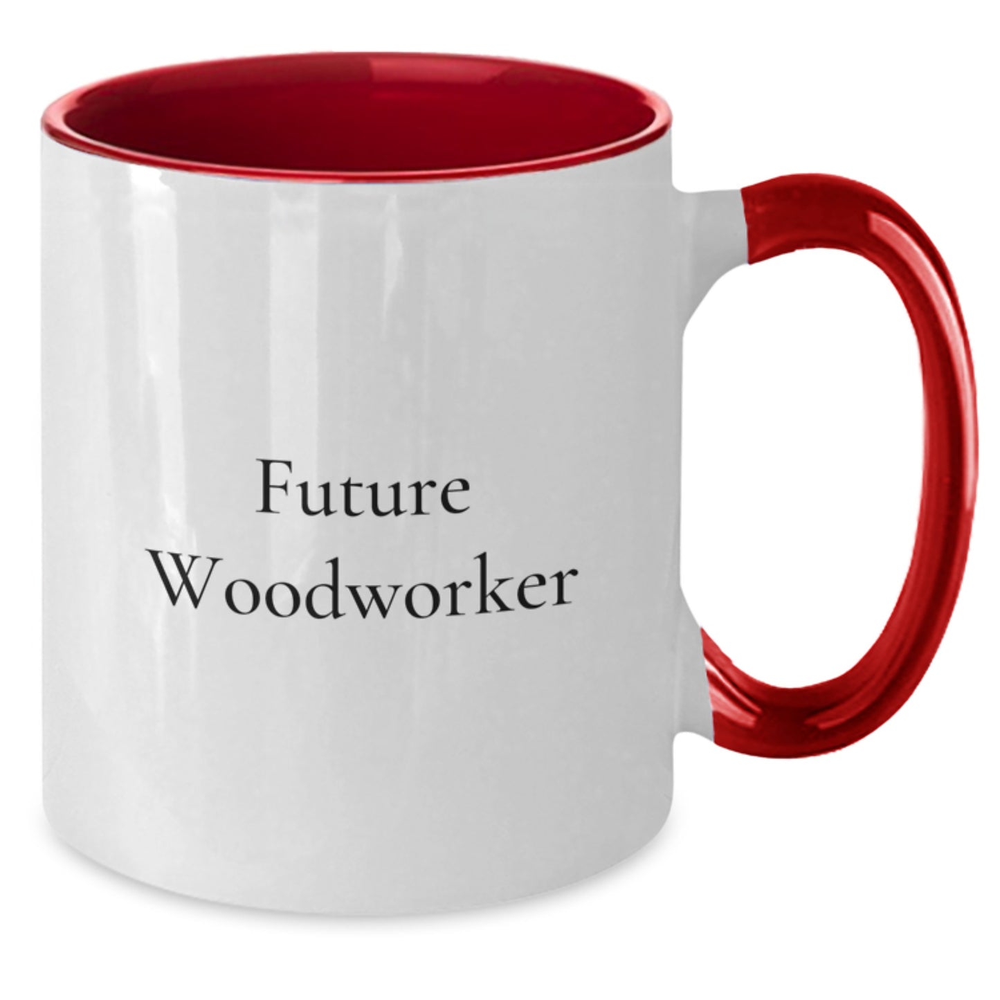 Woodworker Gifts from Friends, Funny Future Woodworker Two Tone Coffee Mug, Graduation Unique Gifts for Him - Additional