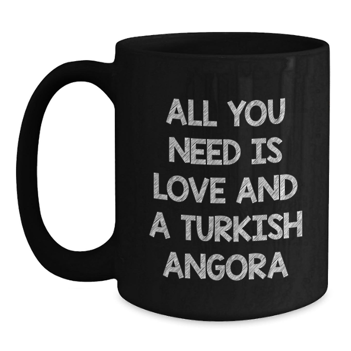 Turkish Angora Cat Lovers Gifts from Family to Turkish Angora Cat Enthusiasts, Black Coffee Mug for Graduation Unique Gifts - Main