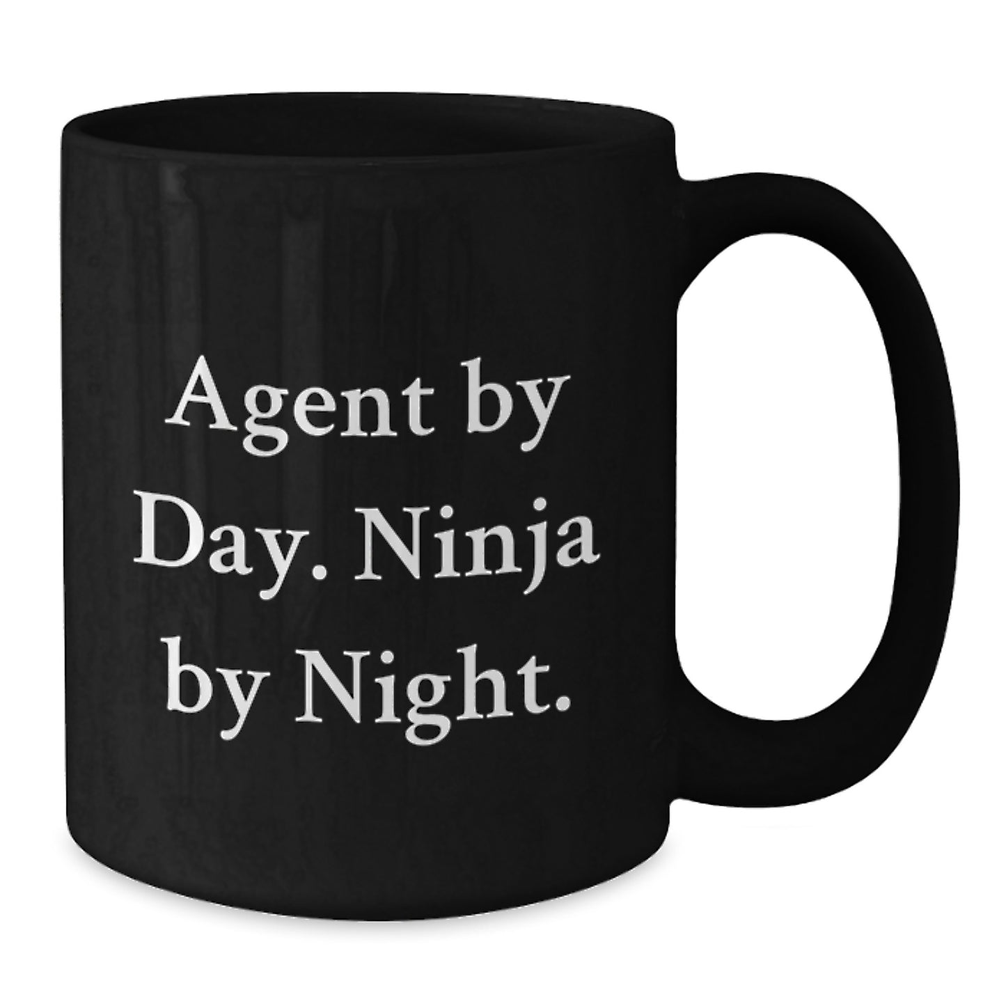 Agent Gifts by Day, Ninja by Night Funny Black Coffee Mug from Friends for Birthday Unique Gifts - Additional