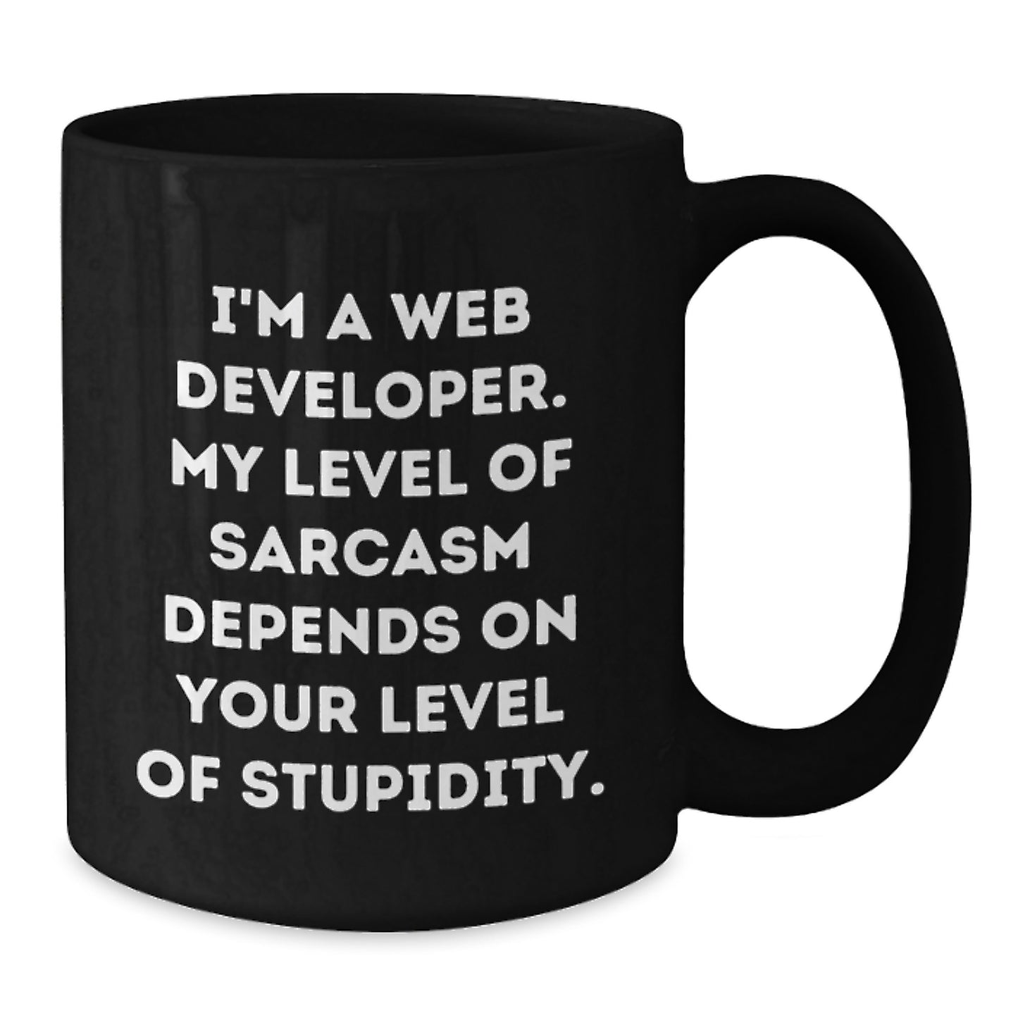 Web Developer Humor Funny Sarcasm Birthday Unique Gifts for Coworkers from Friends Unique Black Coffee Mug - Additional
