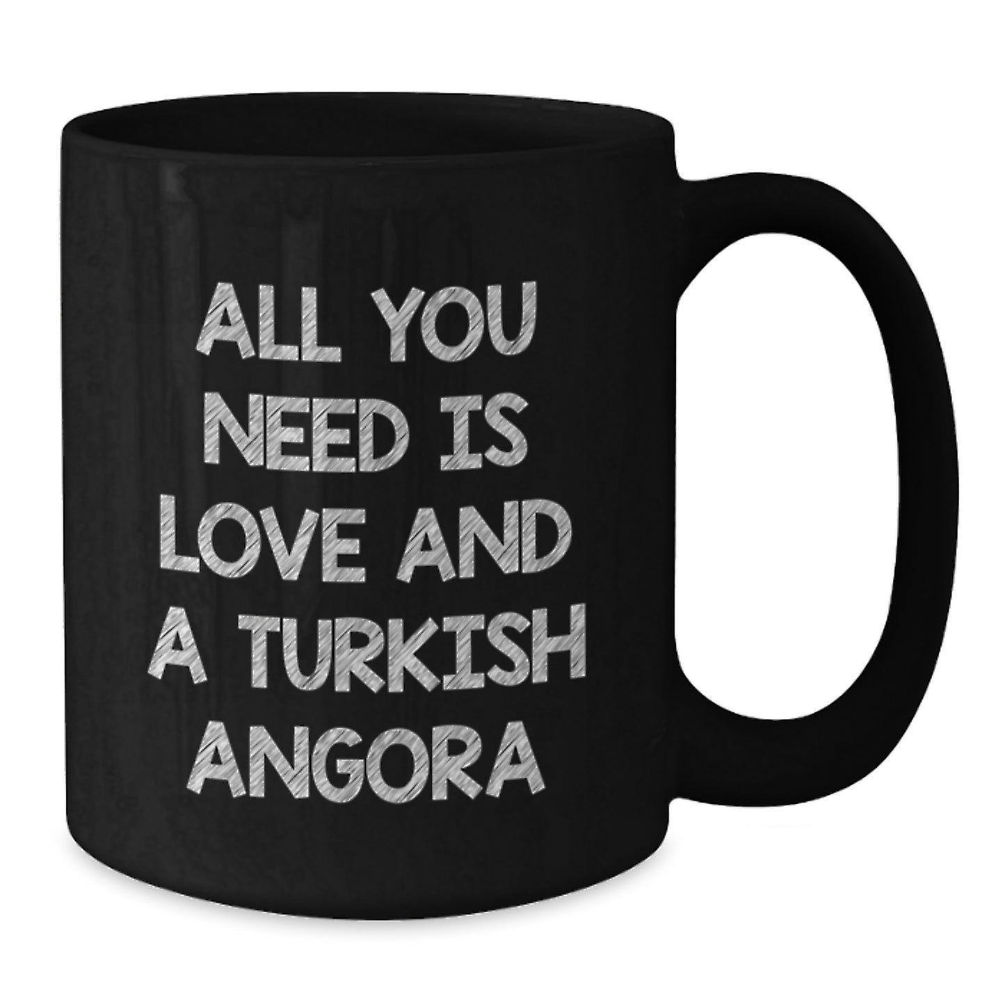 Turkish Angora Cat Lovers Gifts from Family to Turkish Angora Cat Enthusiasts, Black Coffee Mug for Graduation Unique Gifts - Additional