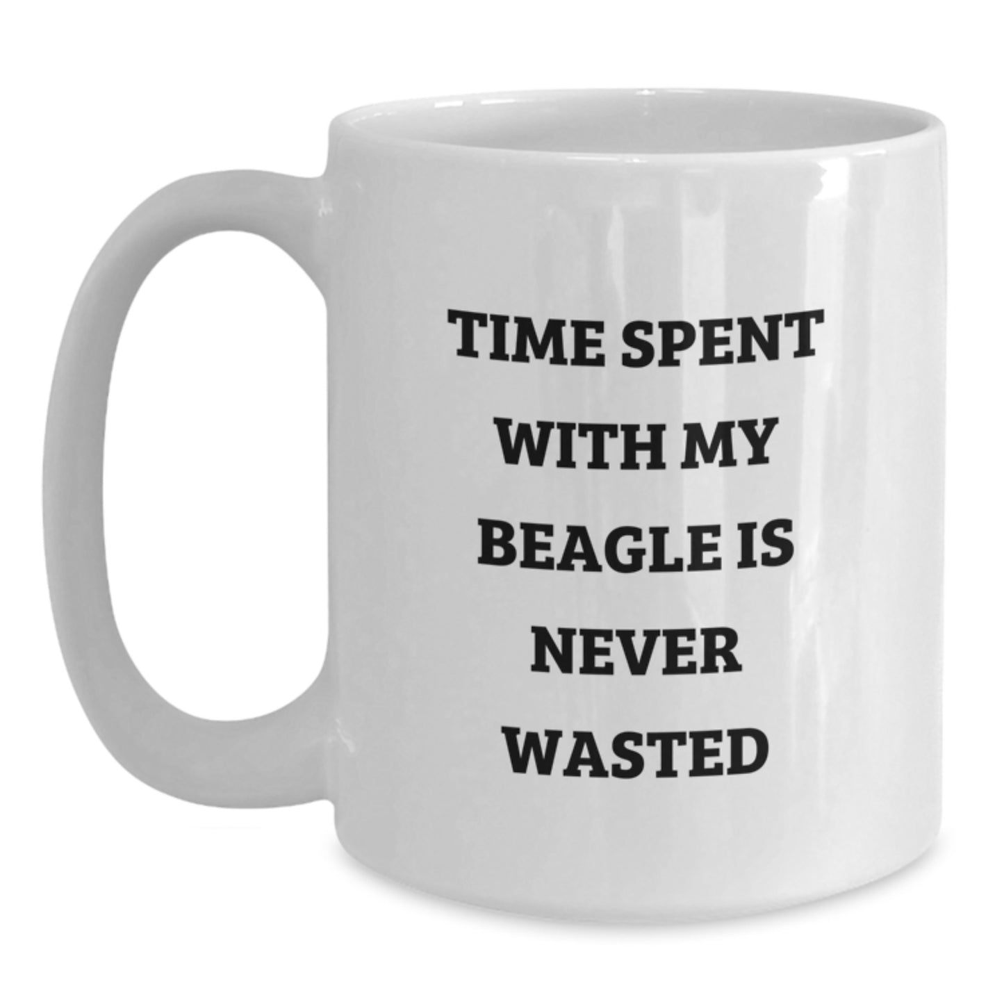 Beagle Dog Lovers' Delight Funny Quote White Coffee Mug Gifts from Family for Birthday - Main