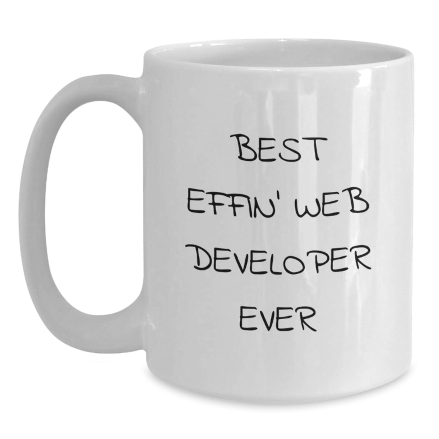 Web Developer White Coffee Mug, Funny Best Effin' Mugs for Web Developers, Gifts from Friends to Web Developers, Christmas Unique - Main