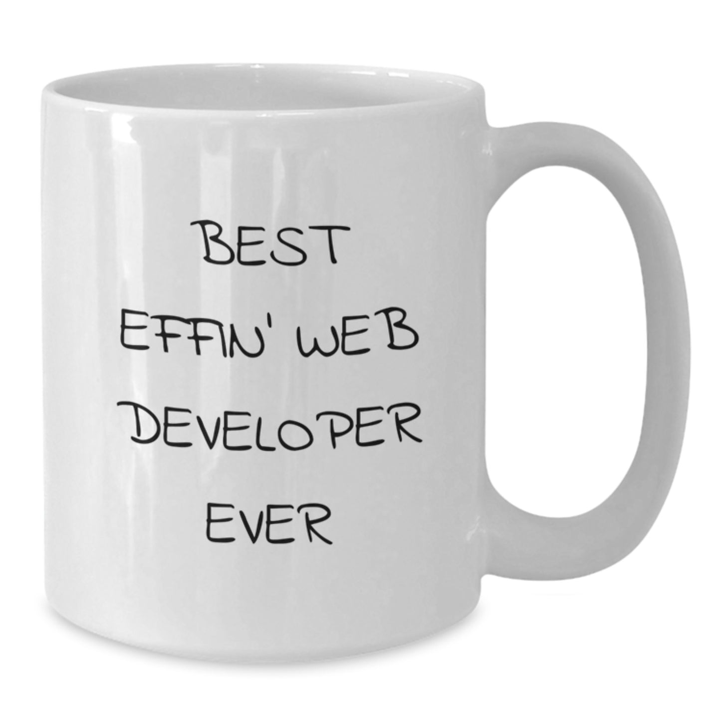 Web Developer White Coffee Mug, Funny Best Effin' Mugs for Web Developers, Gifts from Friends to Web Developers, Christmas Unique - Additional