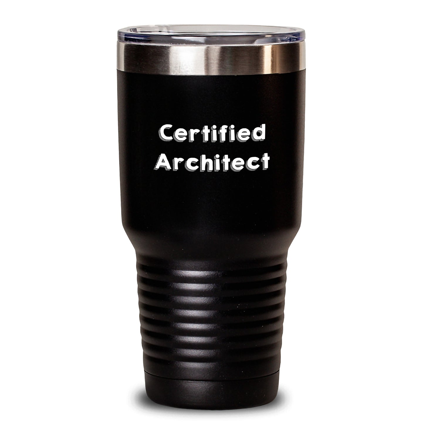 Architect Gifts from Friends - Funny Quote Certified Architect Tumbler, 20oz or 30oz Vacuum-Insulated Stainless Steel Tumbler for Graduation, Men or Women - Main