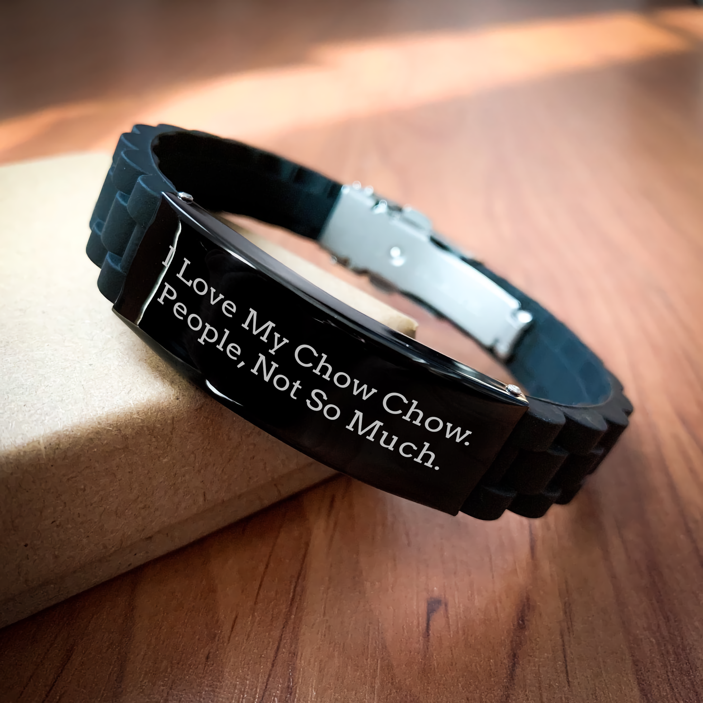 Chow Chow Dog Gifts, Funny Quote Inspired Glide lock Clasp Bracelet, Gifts from Family for Chow Chow Dog Lover's Graduation Unique Gifts - Image 2