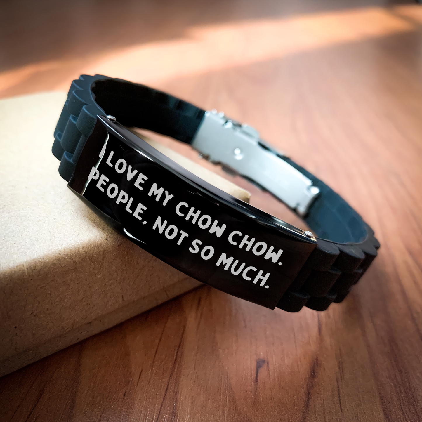 Chow Chow Dog Lovers Funny Quote Glide lock Clasp Bracelet Gifts from Friends for Graduation Unique Gifts - Image 2