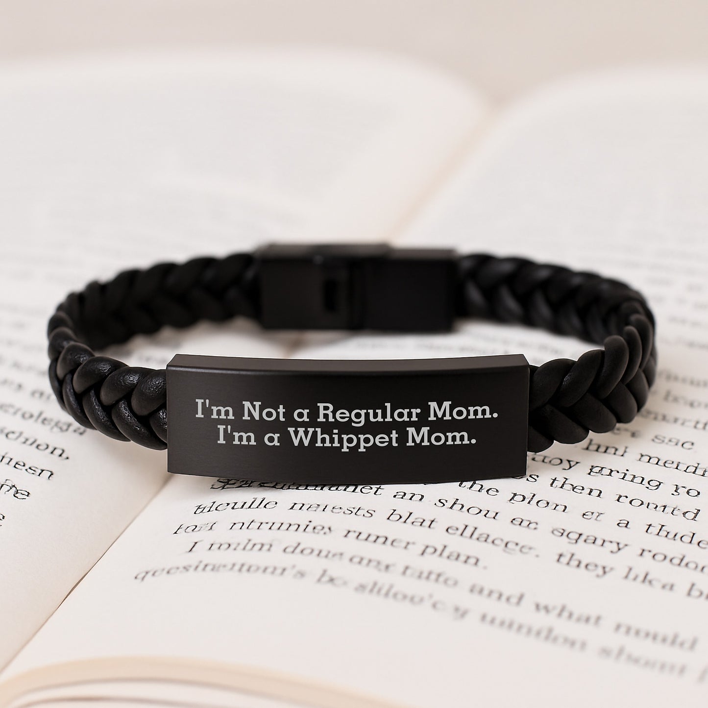 Whippet Dog Mom Funny Interlaced Leather Birthday Unique Gifts from Friends for Whippet Dog Mom - Image 3