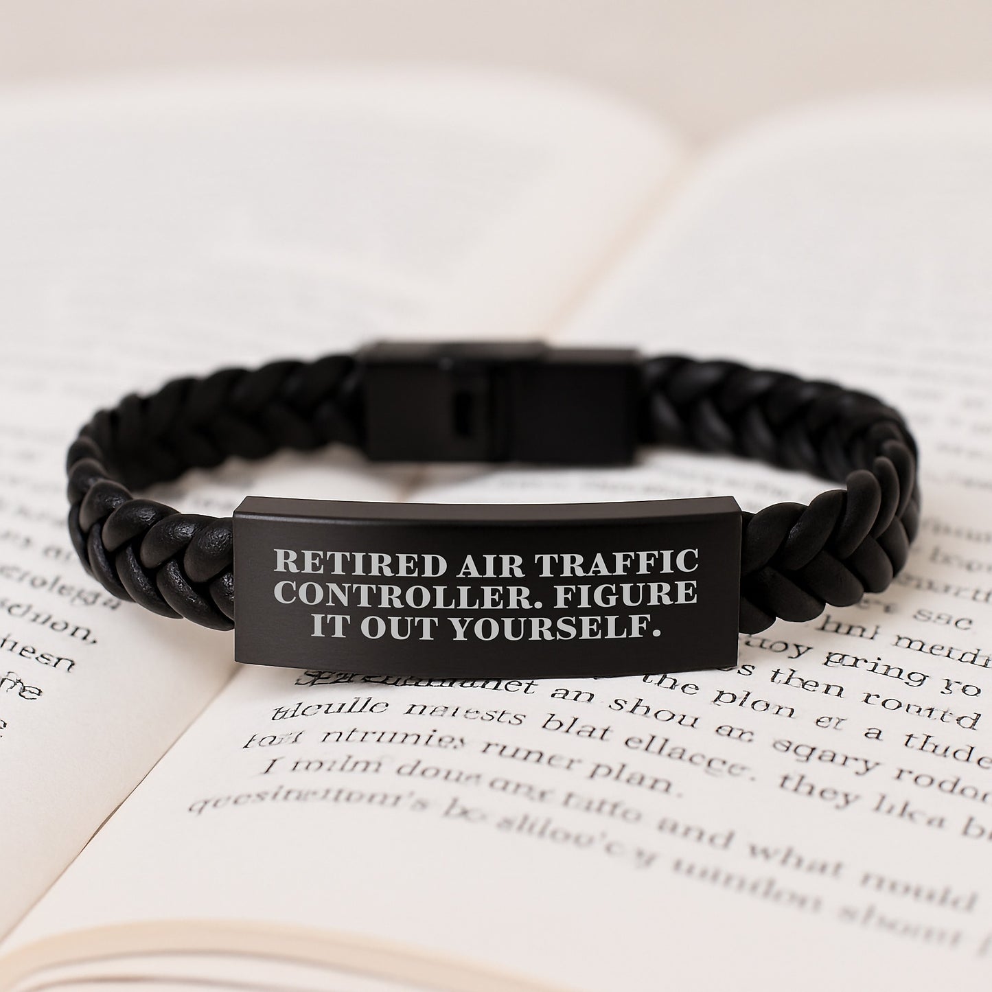 Air Traffic Controller Gifts, Funny Quote, Interlaced Leather Bracelet for Birthday, Gifts from Friends, Gifts for Air Traffic Controller - Image 3