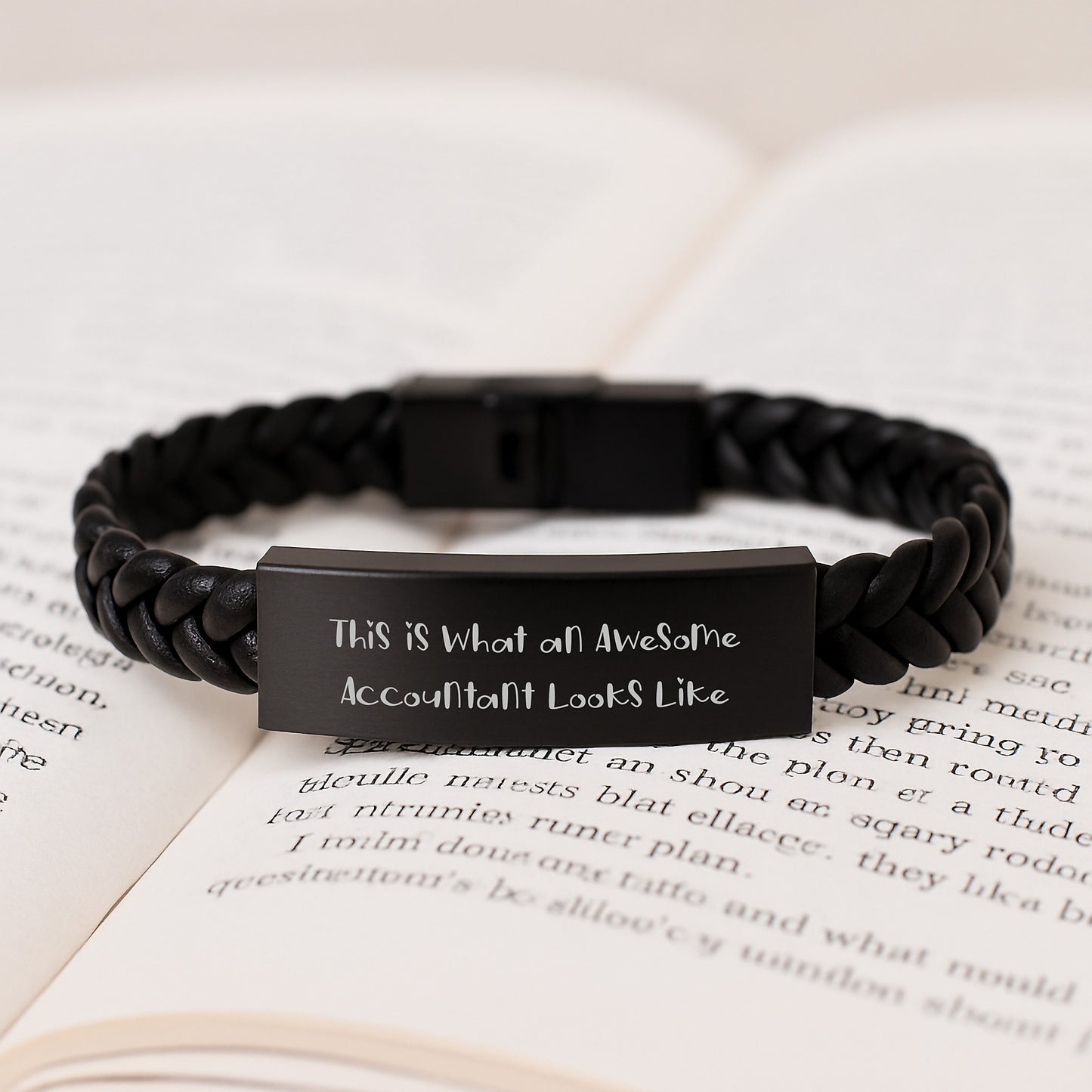 Accountant Gifts from Friends, Inspirational Interlaced Leather Branded Quote Birthday Unique Gifts for Accountant Men - Image 3