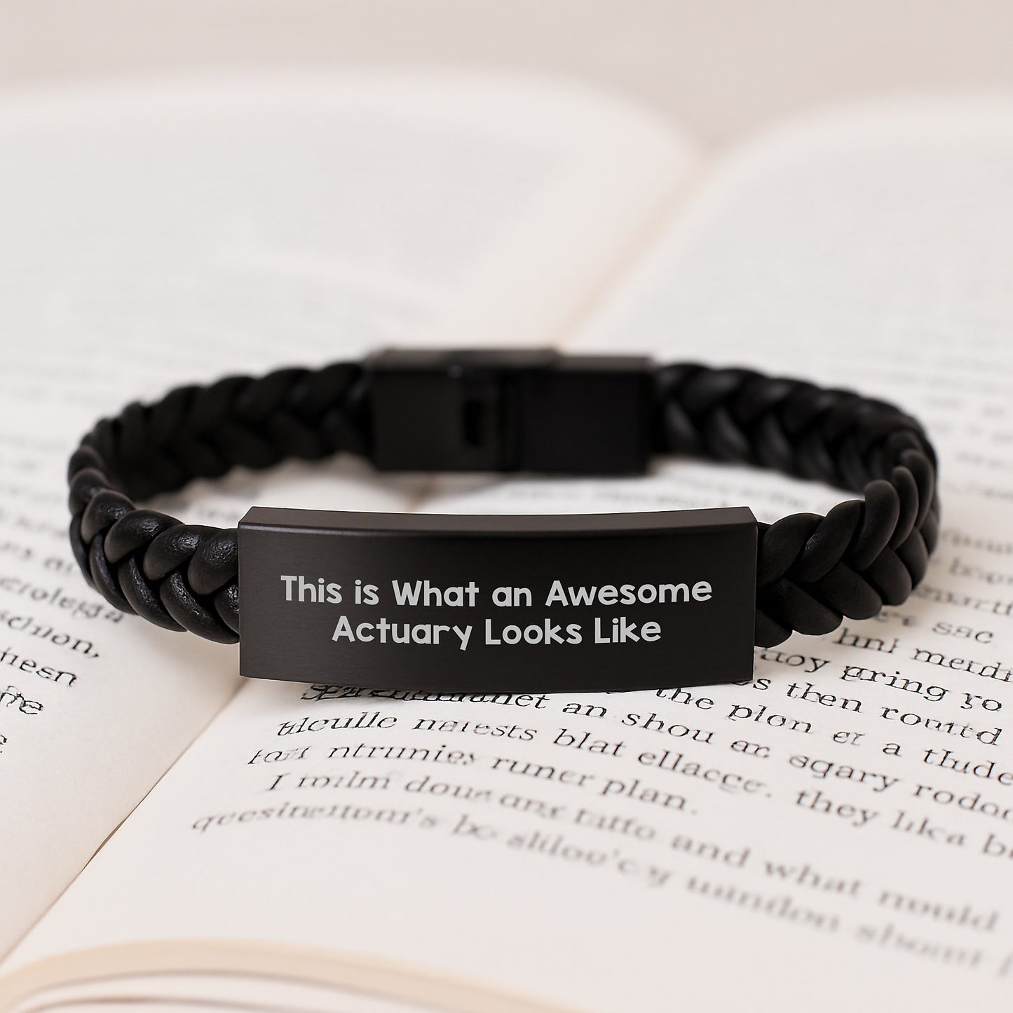 Actuary Gifts from Friends Interlaced Leather Bracelte for Birthday - 'This Is What An Awesome Actuary Looks Like' - Image 3