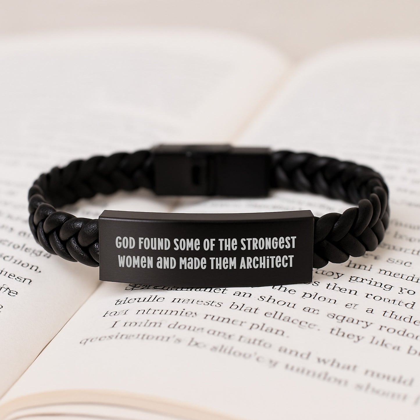 Architect Inspirational Gifts for Him from God Found Some Of The Strongest Women, Interlaced Leather Birthday Unique Gifts - Image 3