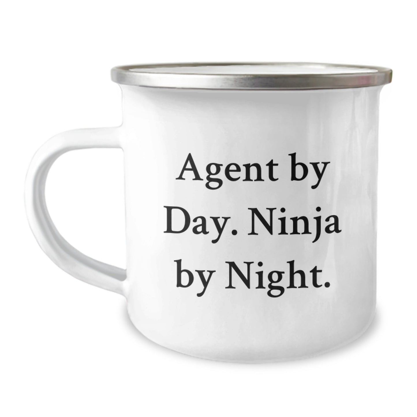 Agent by Day, Ninja by Night, Funny Camping Mugs for Agent Lovers, Gifts from Family to Agent on Birthday, Unique Agent Gifts - Image 1