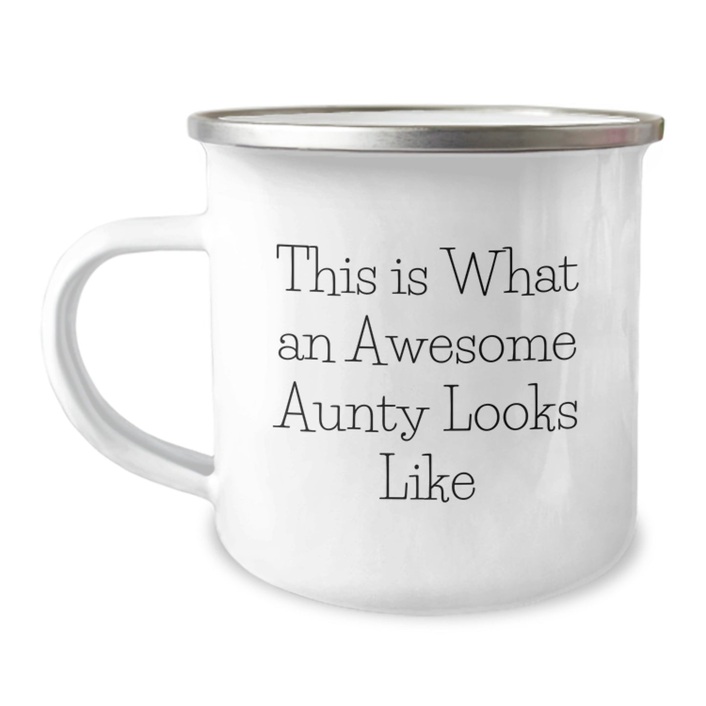 Awesome Aunty Camping Mug Gifts from Men to Aunty, Funny Quote, Graduation Unique Gifts - Image 1