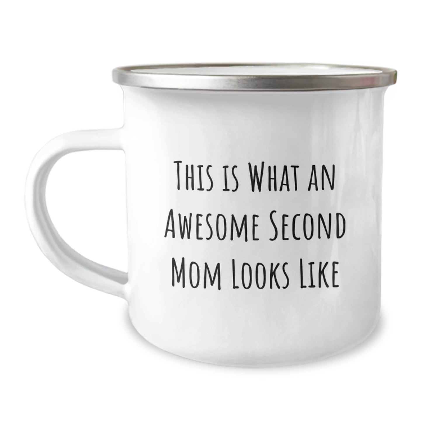 Second Mom Gifts from Men to Awesome Second Mom, Funny Camping Mug for Graduation, 'This Is What An Awesome Second Mom Looks Like' - Image 1