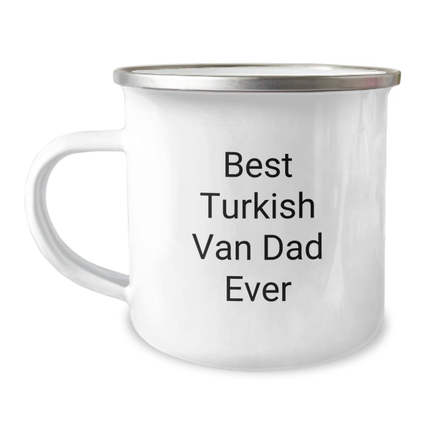 Best Turkish Van Dad Ever Funny Camping Mug Gifts for Turkish Van Cat Lovers from Friends - Image 1