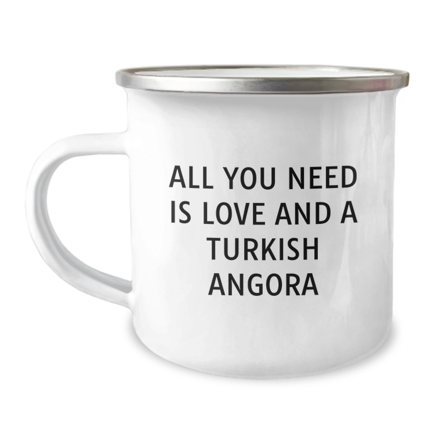 Turkish Angora Cat Lovers Gifts from Family, Unique Camping Mug for Men and Women, Inspirational Quotes for Graduation - Image 1