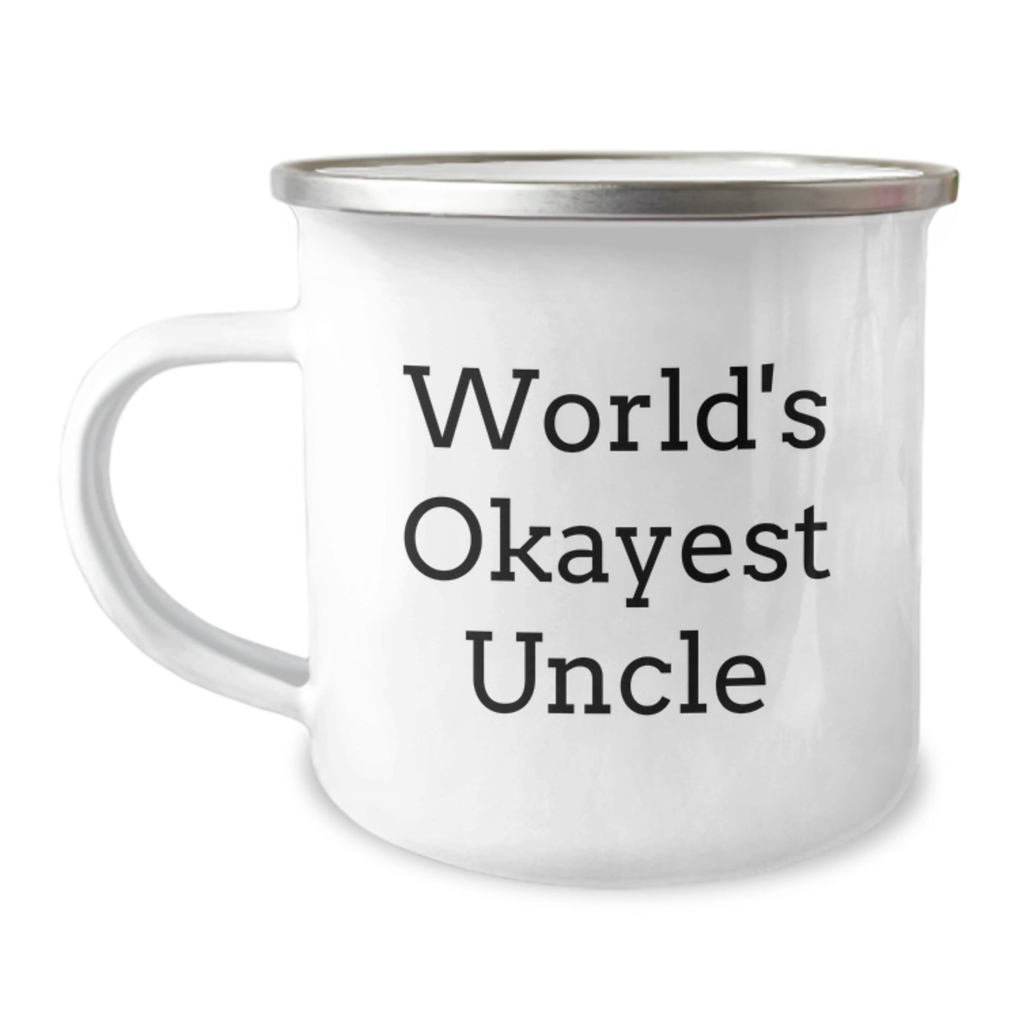 World's Okayest Uncle Funny Camping Mug Gifts from Family to Uncle for Christmas - Image 1