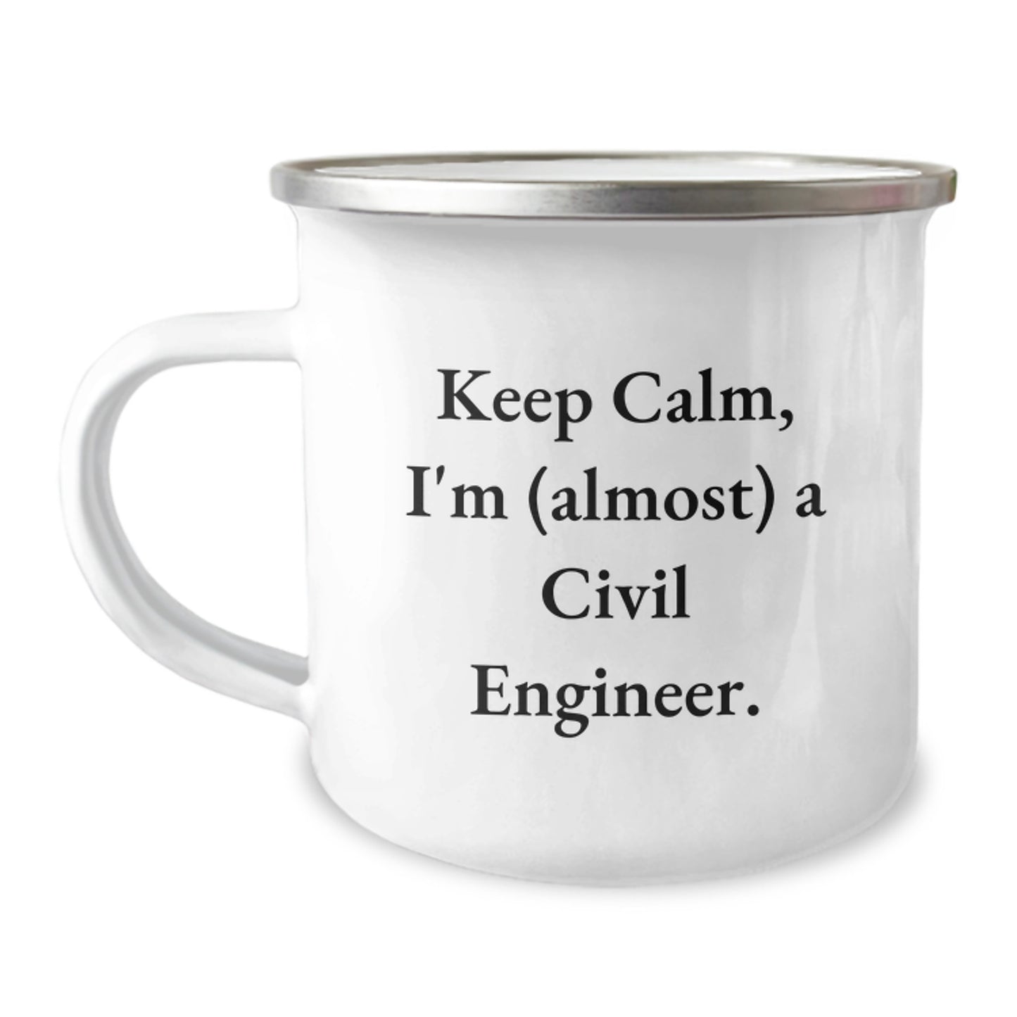 Civil Engineer Gifts for Men - Funny Camping Mug, Keep Calm I'm (almost) A Civil Engineer Christmas Unique Gifts from Friends - Image 1