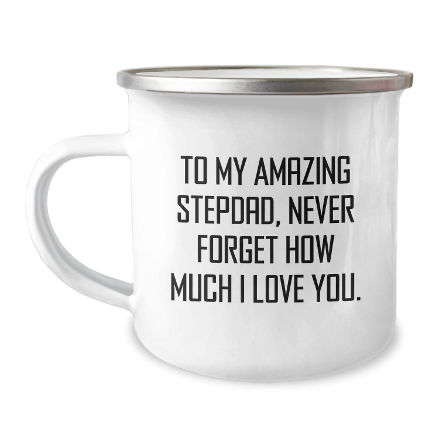 To My Amazing Stepdad, Funny Camping Mug, Gifts from Family for Stepdad's Graduation - Image 1