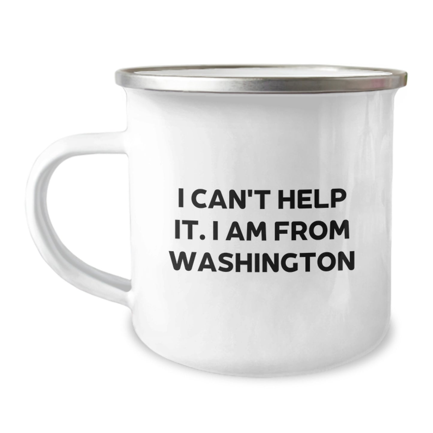 Washington State Proud Gifts from Friends, Camping Mug for Him, Her, or Family - 'I Can't Help It. I Am From Washington' - Unique Birthday Presents - Image 1