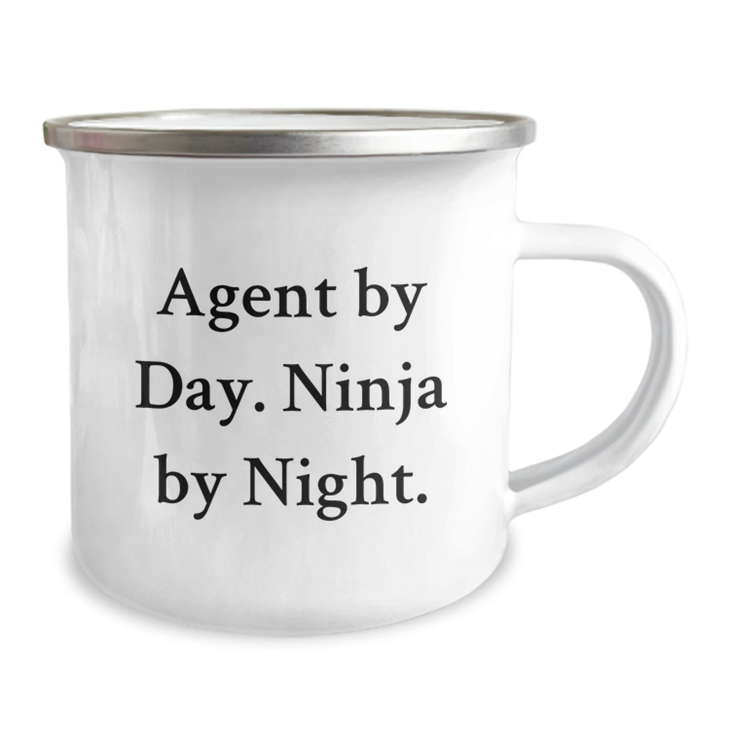 Agent by Day, Ninja by Night, Funny Camping Mugs for Agent Lovers, Gifts from Family to Agent on Birthday, Unique Agent Gifts - Image 2