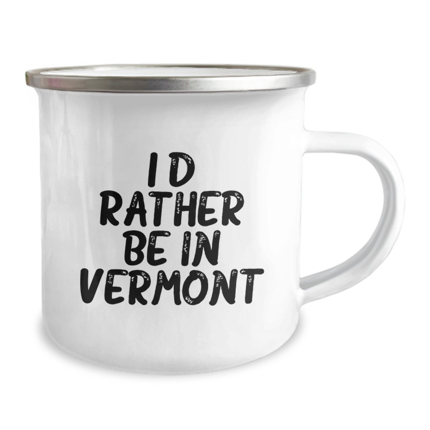 Vermont Gifts from Friends - I'd Rather Be In Vermont Funny Camping Mug for Birthday, Gifts for Men, Women, Family - 12 oz Stainless Steel with Enamel Finish - Image 2