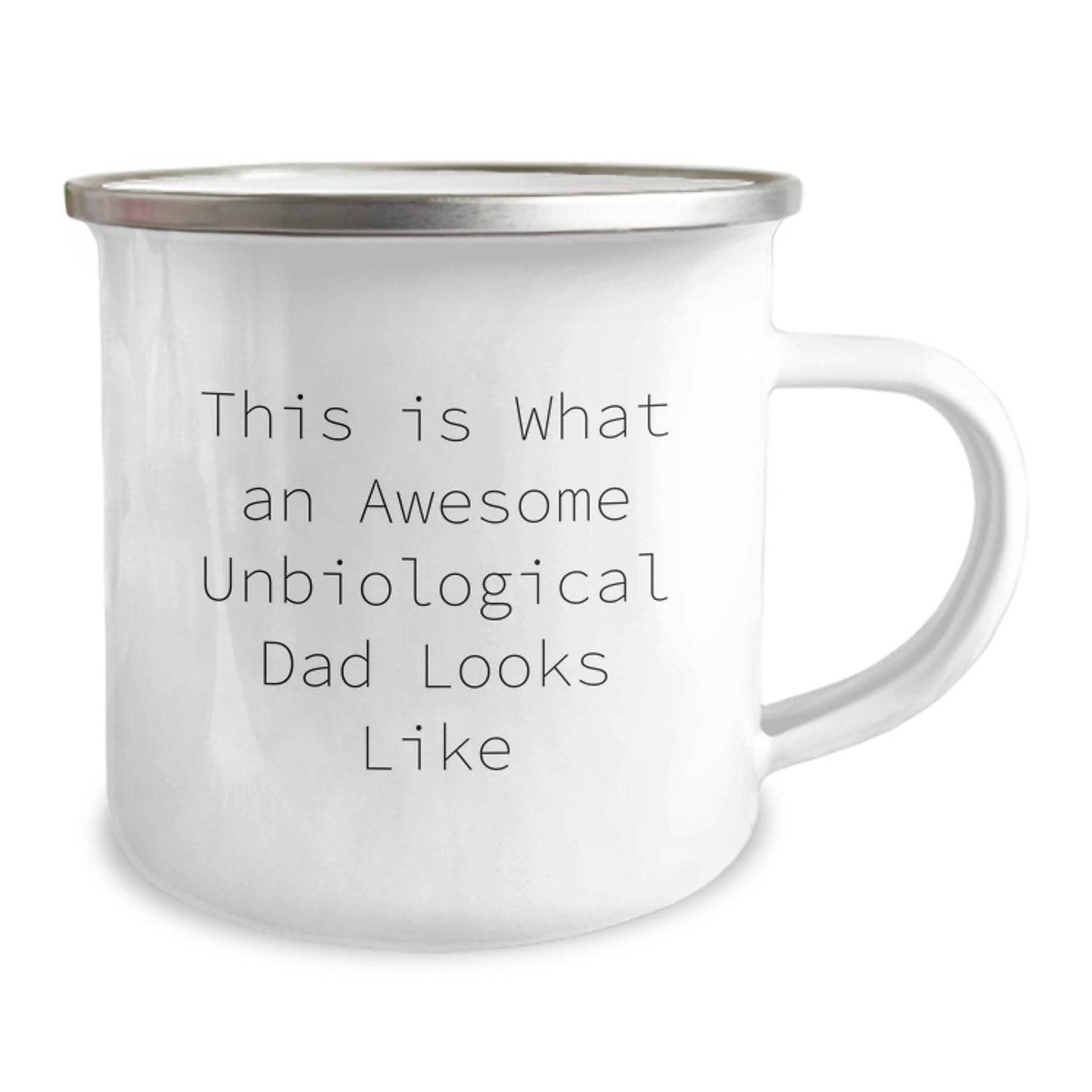 Unbiological Dad Gifts, Camping Mug for Birthday, Funny Quote - Gifts from Mom to Awesome Unbiological Dad - Image 2
