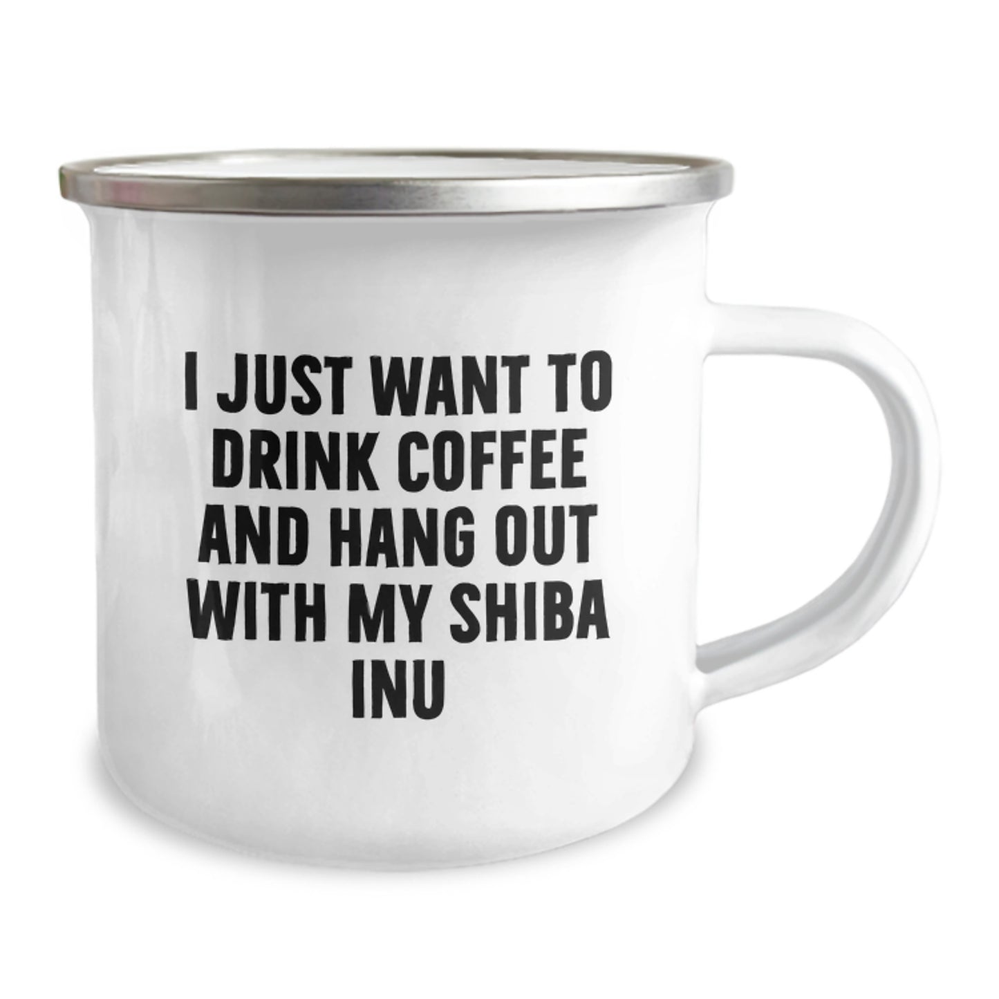 Shiba Inu Dog Gifts, Funny Camping Mugs for Friends, I Just Want To Drink Coffee And Hang Out With My Shiba Inu, Birthday Unique Gifts from Men to Family - Image 2