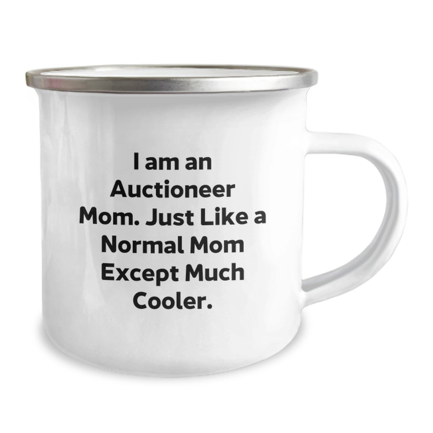 Auctioneer Mom Gifts - Funny Camping Mug for Christmas Unique Gifts from Friends to Family - I 'm An Auctioneer Mom Mugs - Image 2