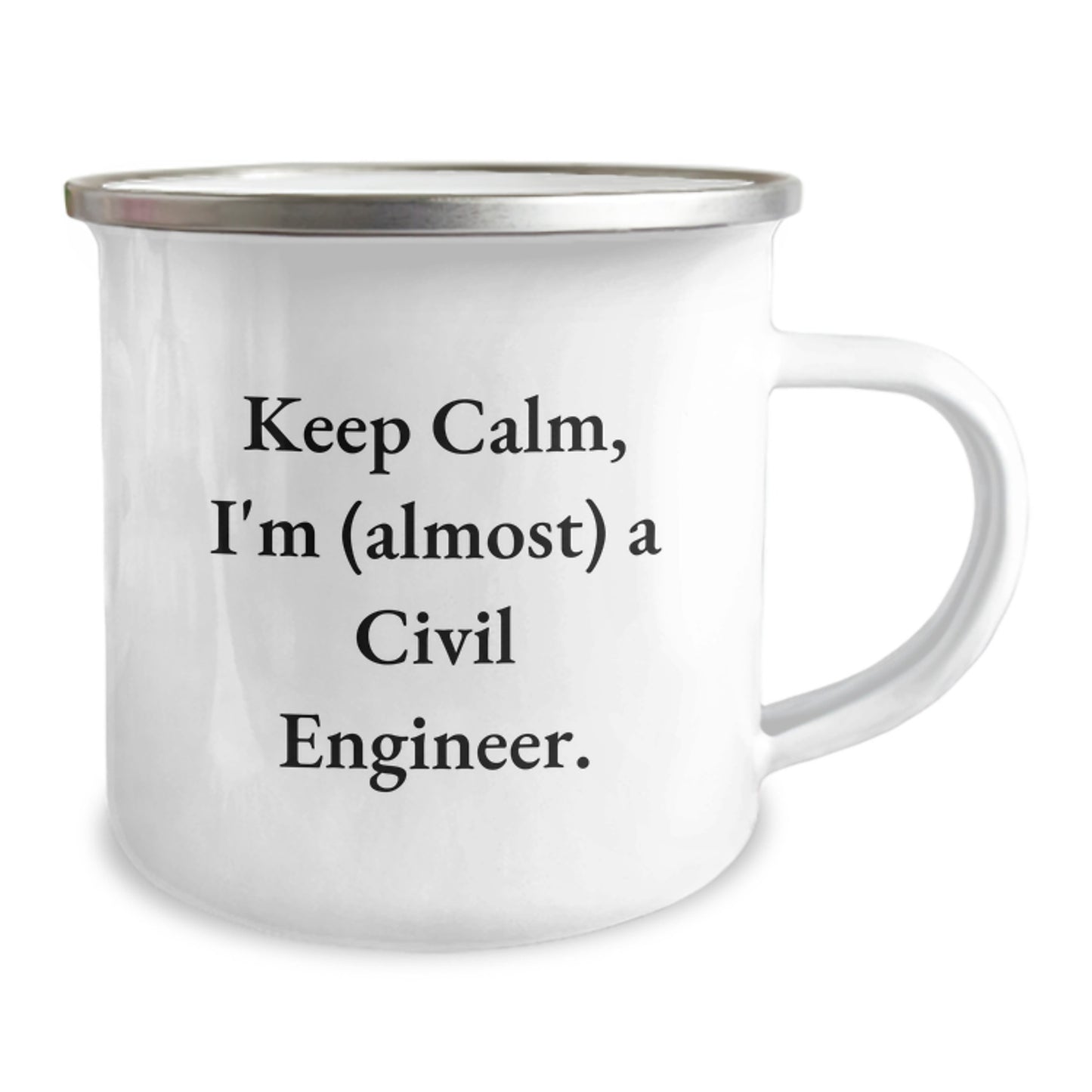 Civil Engineer Gifts for Men - Funny Camping Mug, Keep Calm I'm (almost) A Civil Engineer Christmas Unique Gifts from Friends - Image 2
