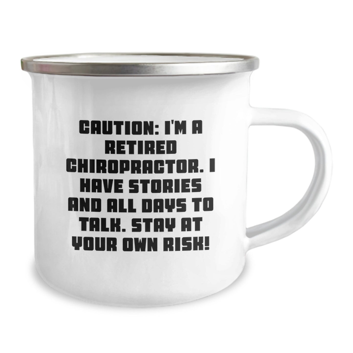 Chiropractor Gifts for Men or Women, Funny Camping Mug - 'Caution: I'm A Retired Chiropractor...' from Friends, Coworkers, Family, Graduation Unique Gifts - Image 2