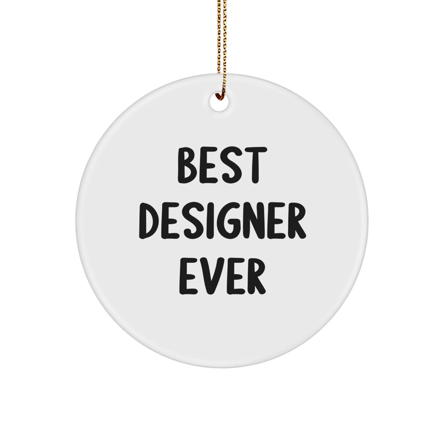Best Designer Ever Gifts from Family to Designer Circle Ornament, Funny Christmas Unique Gifts for Women Friends Coworkers - Image 1