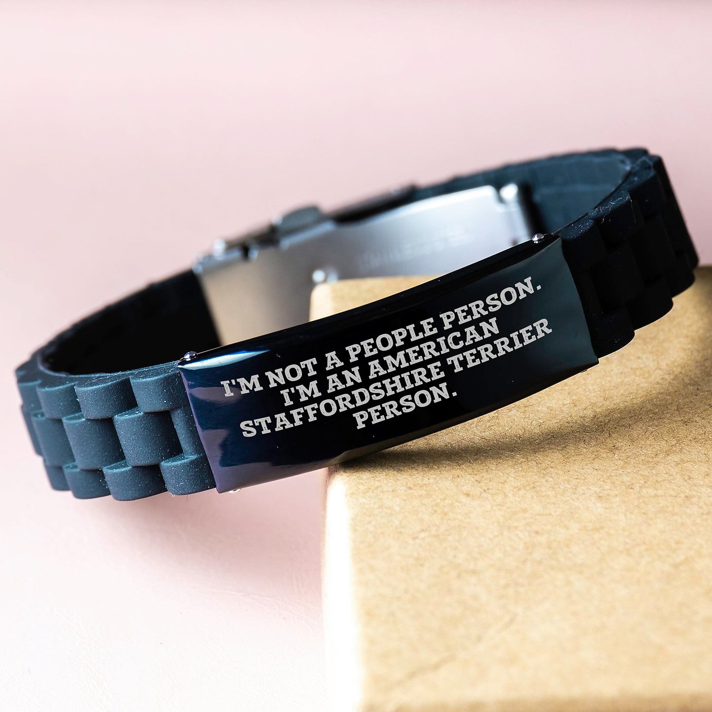 American Staffordshire Terrier Dog Gifts, Funny Quote Jewelry, Glide lock Clasp Birthday Present for American Staffordshire Terrier Dog Lovers, Gifts from Friends - Image 3