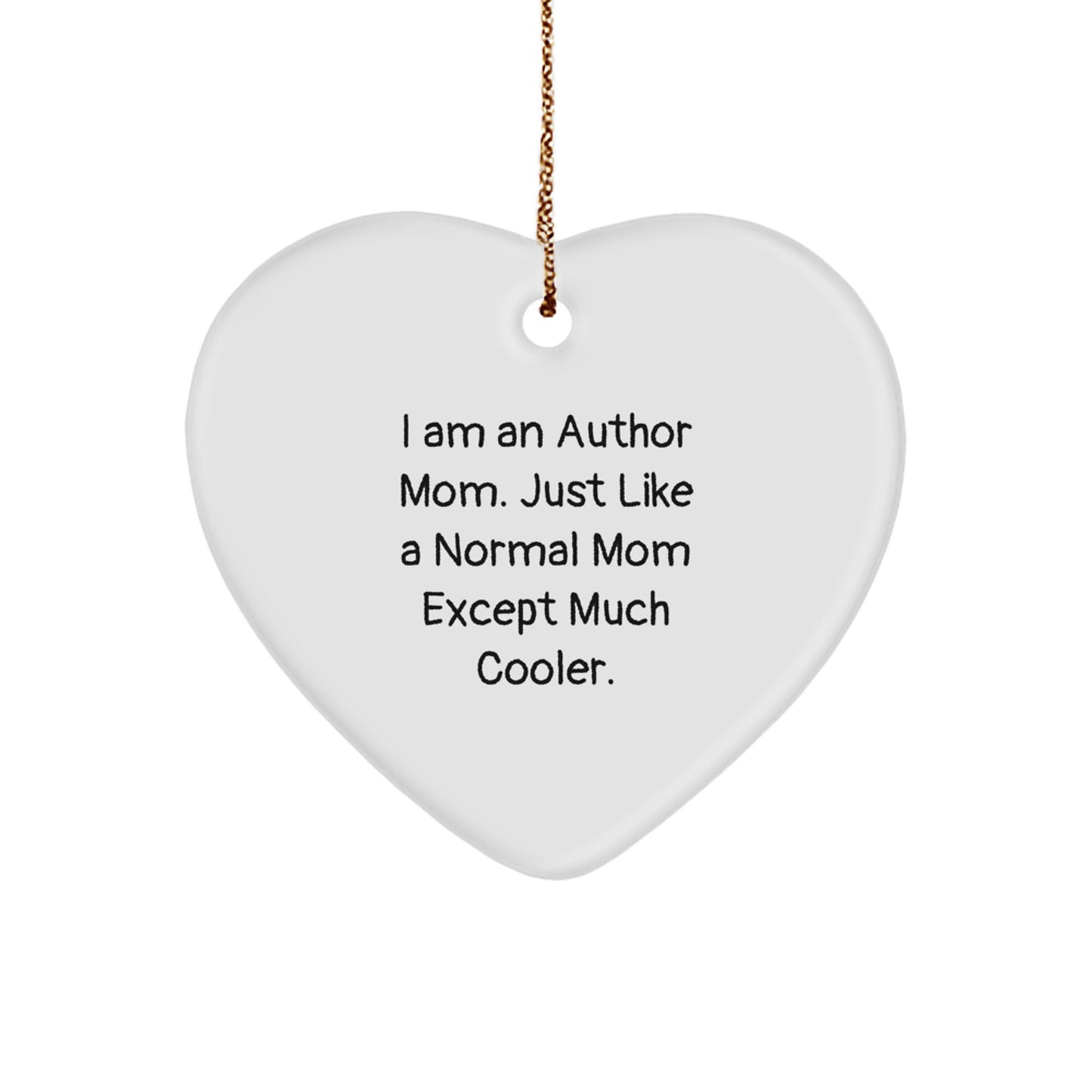 Author Heart Ornament Gifts from Mom Christmas Unique Gifts for Author - Image 1