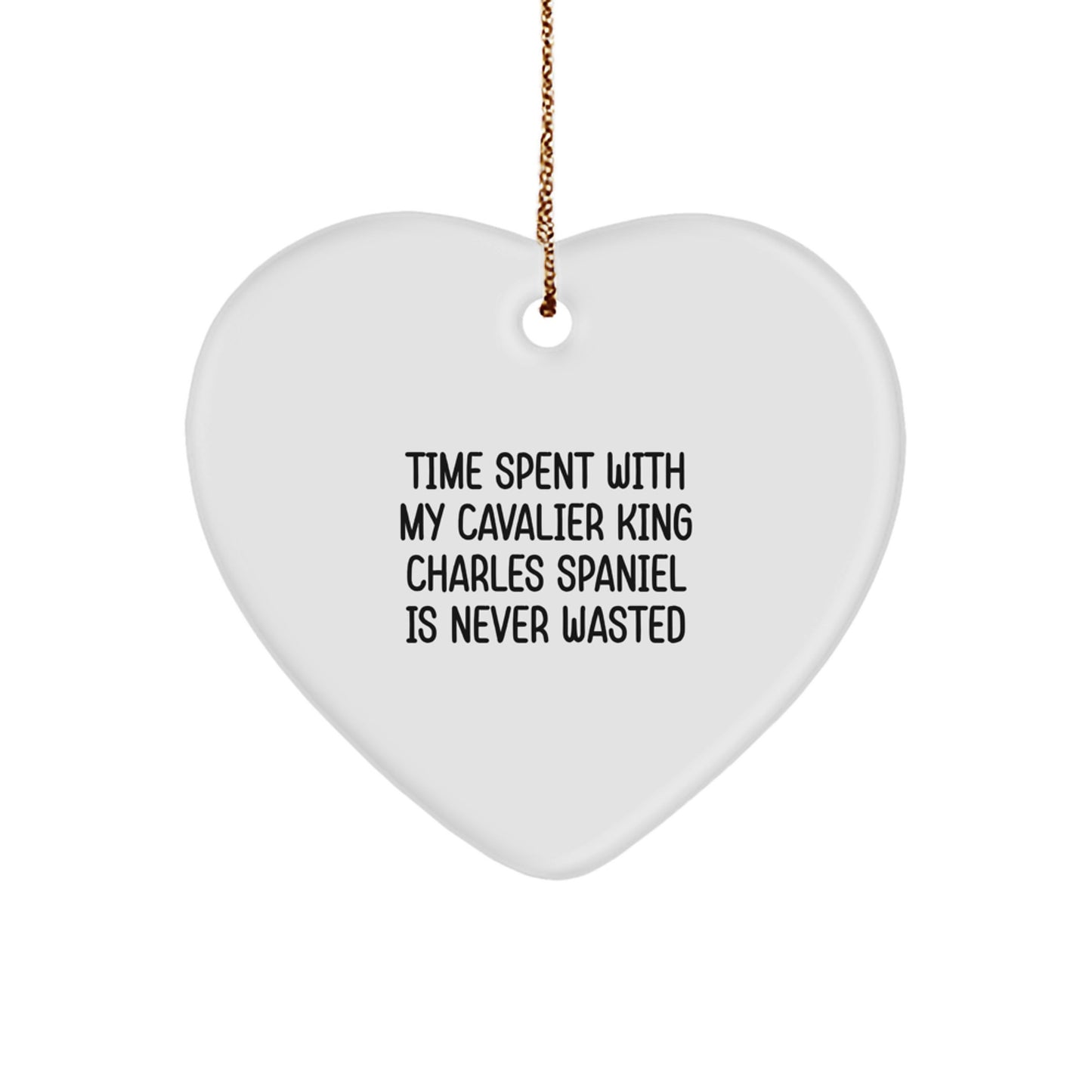 Cavalier King Charles Spaniel Dog Gifts from Friends - Heart Ornament with Inspirational Quote - Unique Christmas Unique Gifts for Men Women Family - Image 1