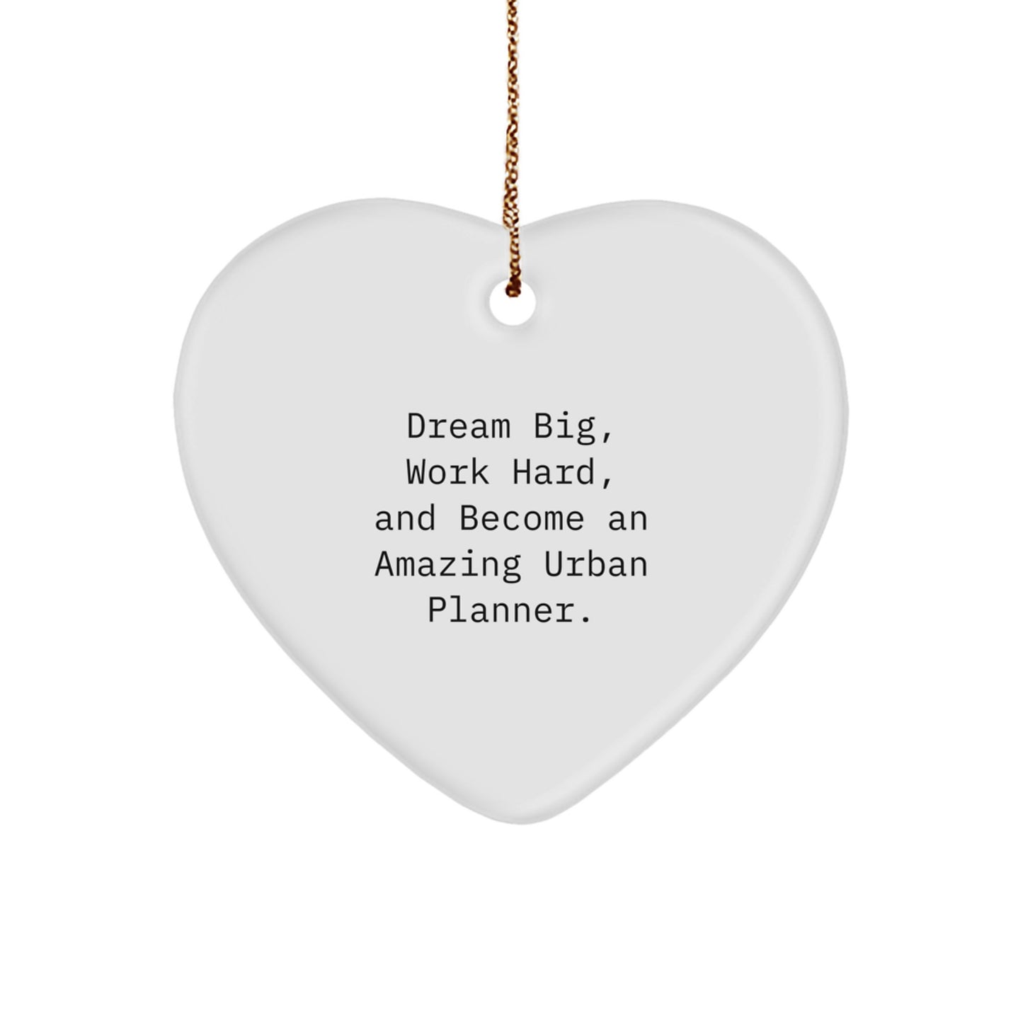 Urban Planner Gifts, Funny Quote Ornaments, Heart-Shaped MDF, Gifts from Friends for Urban Planner, Christmas Unique Gifts - Image 1