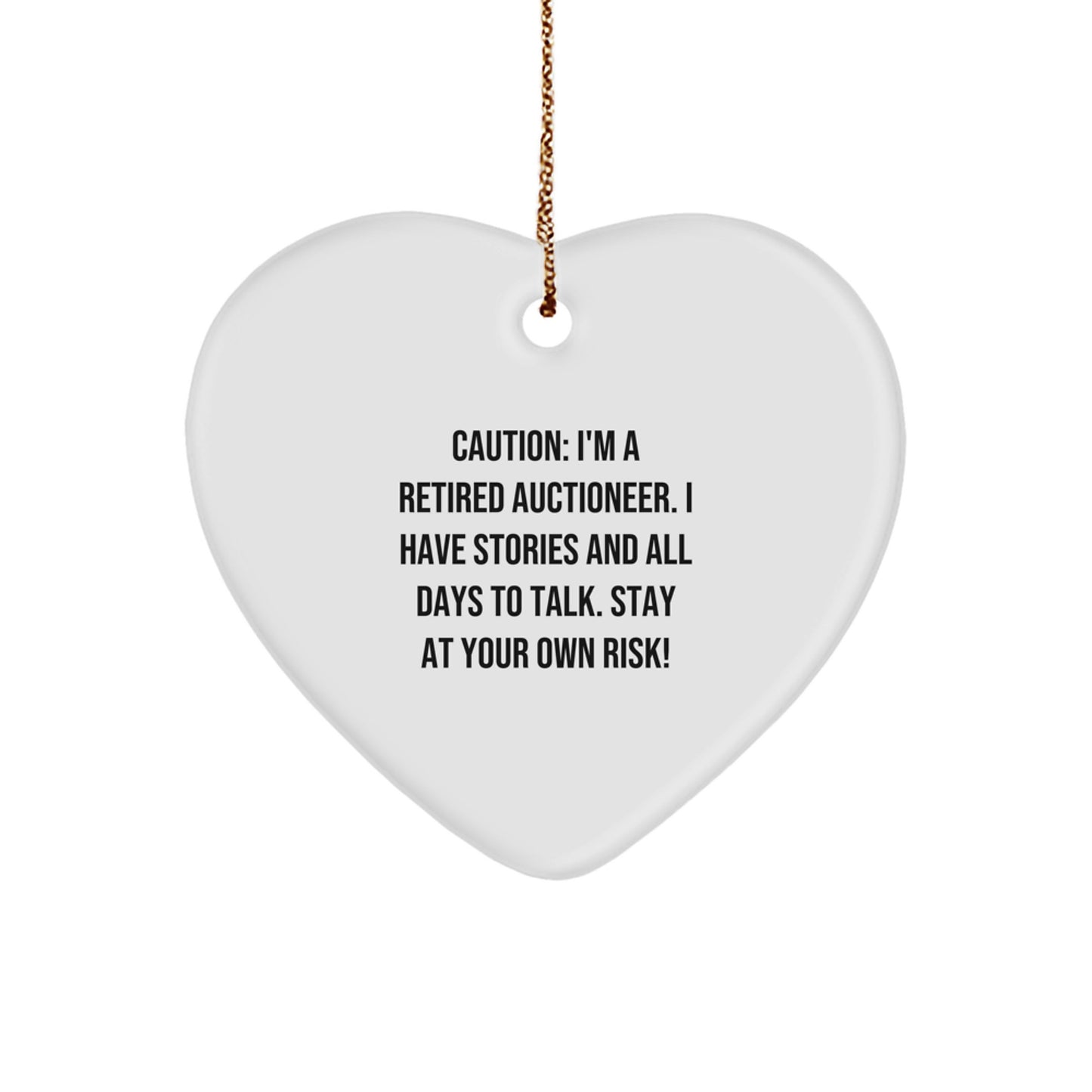 Auctioneer's Humor, Heart Ornament, Christmas Unique Gifts from Friends, Gifts for Auctioneer - Image 1