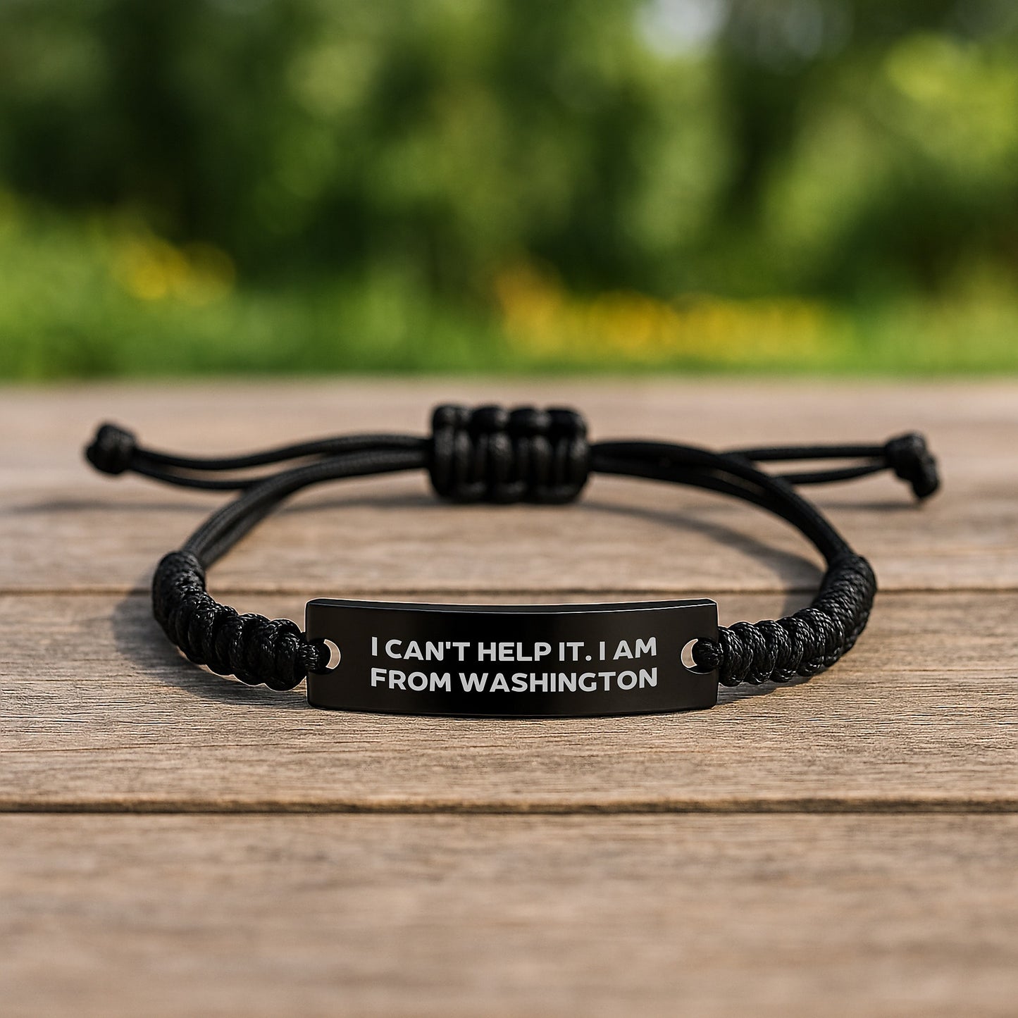 Washington Rope Bracelet Funny Quote Birthday Unique Gifts from Friends, for Washington Enthusiasts, I Can't Help It. I Am From Washington - Image 2